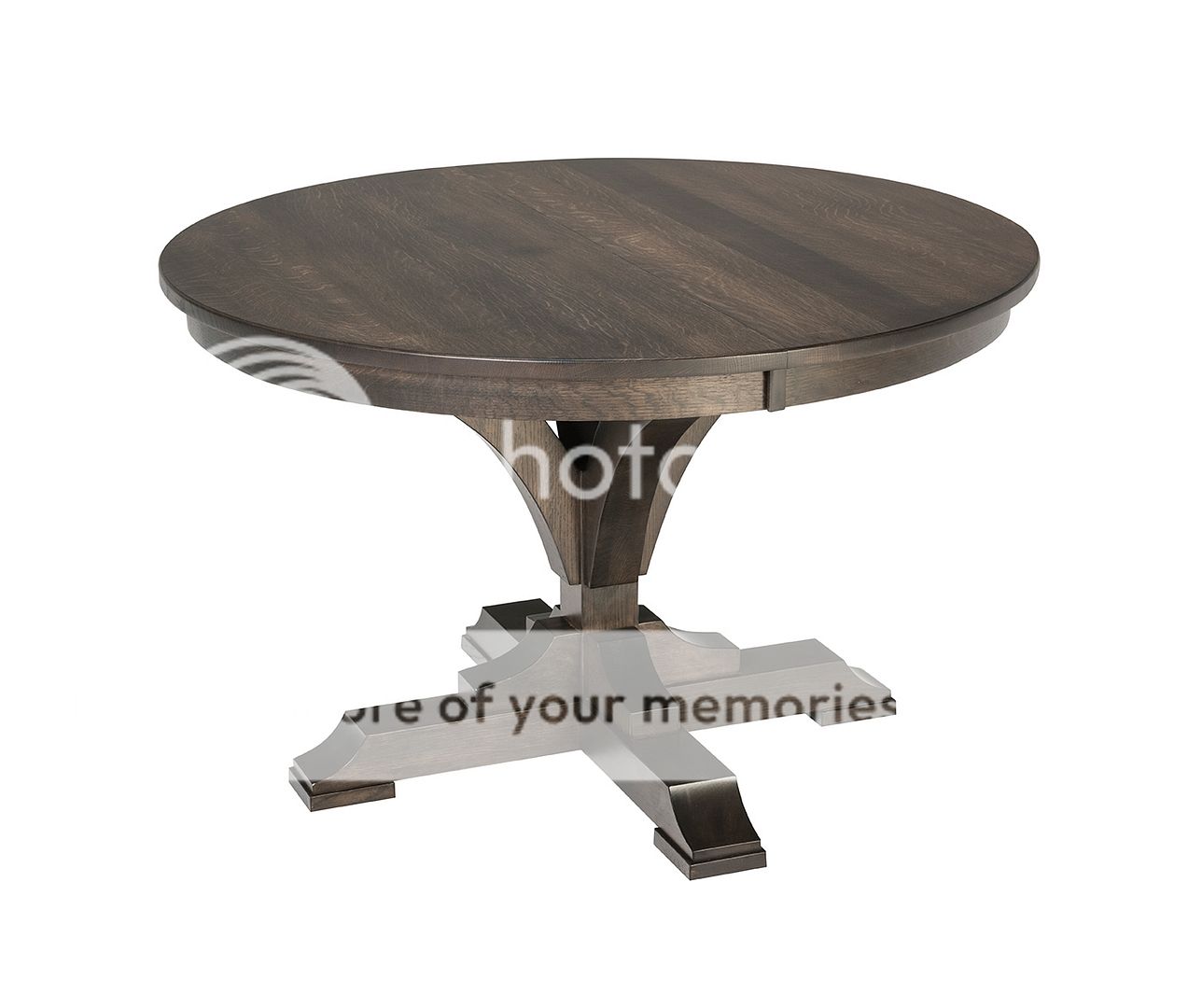 Amish Round Pedestal Dining Table Francis Solid Wood Furniture 48", 54